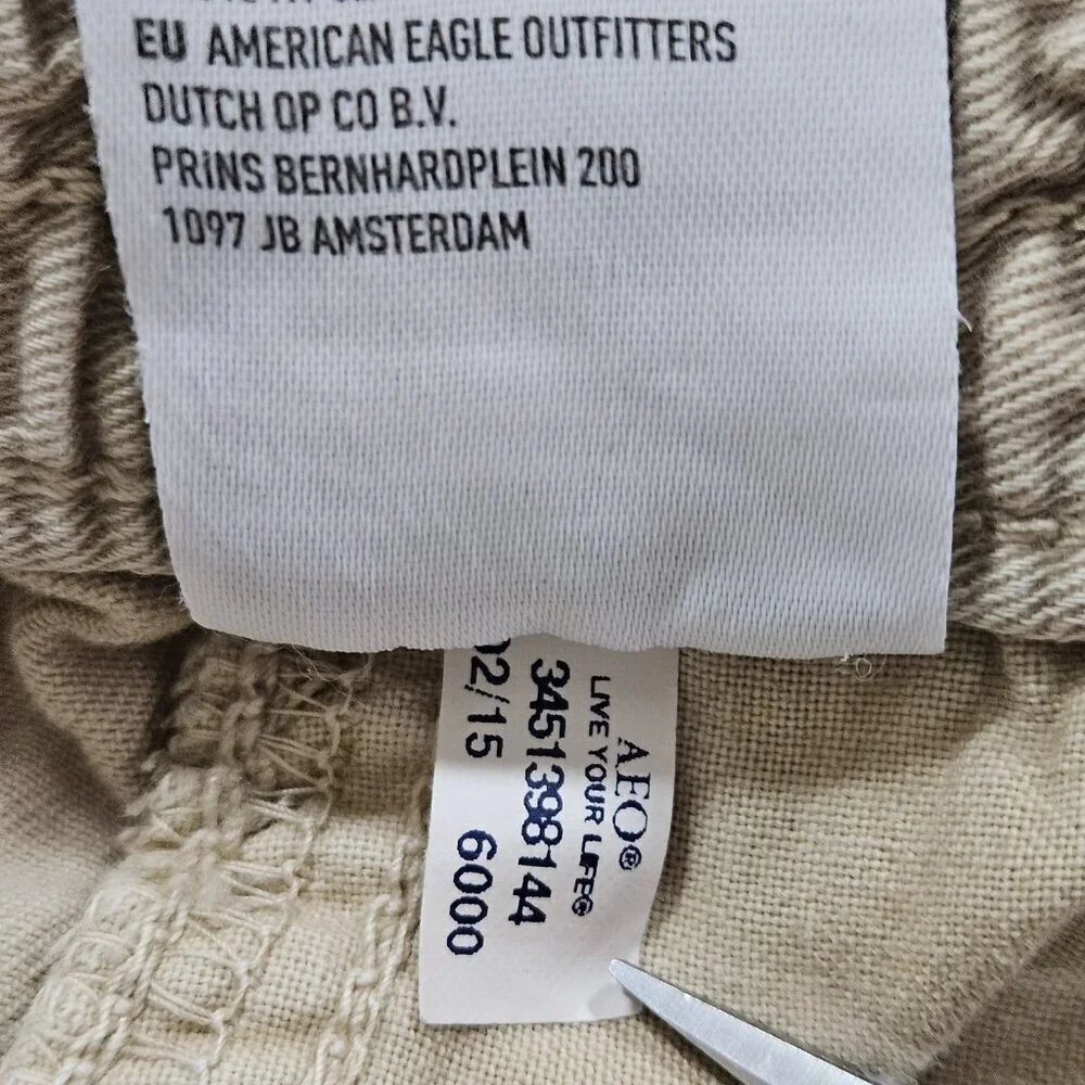 American Eagle Shorts Mens L Beige Cargo Utility Pockets Outdoor Gorpcore Grunge